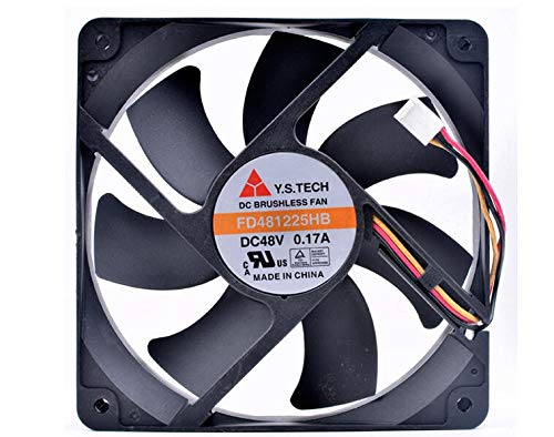 Ventilateur 48V 120mm FD481225HB à haut débit d'air avec connecteur 3 fils
