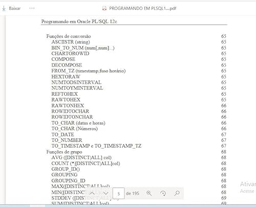 Programando com Oracle PL/SQL Procedure, Function, Trigger, View, Type, Array