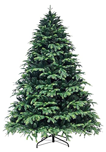 Molezu Artificial Christmas Tree, Unlit Premium Spruce, Hinged Holiday Xmas Tree, Green, With Metal Foldable Base For Decoration. (6Ft,1109Tips) #TOP16