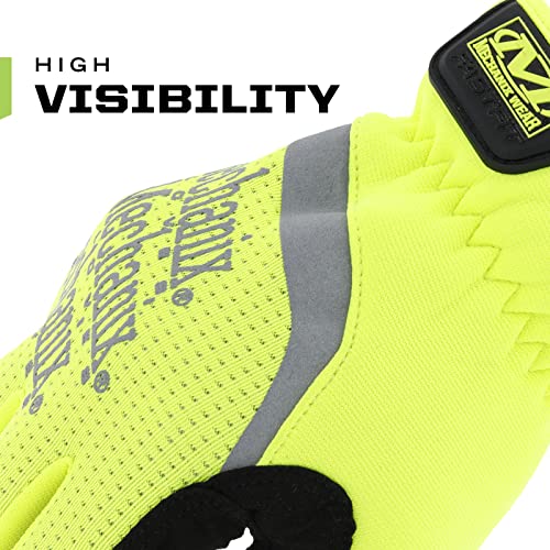 Mechanix Wear Hi-Viz FastFit Touchscreen Gloves, Fluorescent Yellow Large by Mechanix Wear - Used condition - Image 2