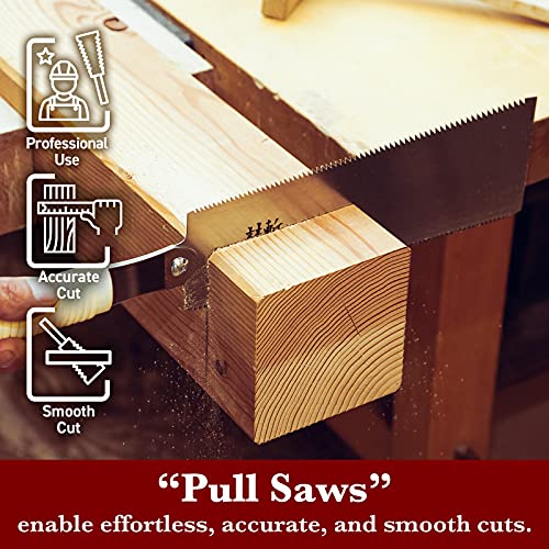 SUIZAN Ryoba Double Edge Saw 9.5" Assembly ver - Professional Japanese Pullsaw Handsaw Woodworking Tools by SUIZAN - Image 3