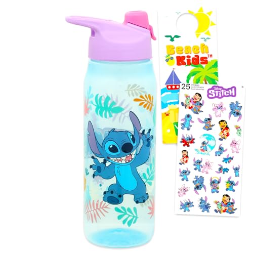 Disney Stitch Water Bottle Bundle School Supplies Set with 20 Oz Drinking Cup, Stickers, More | Lilo...