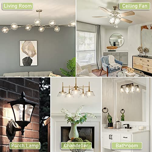 Winshine Candelabra Led Light Bulbs E12 Base, 40Watt Equivalent, 4000K Natural Daylight, Dimmable Chandelier Light Bulbs Small Base, Round Light Bulbs For Ceiling Fan, 120V, Cri85+, 400Lm, 8 Pack #TOP6