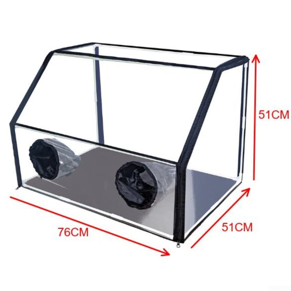 Tente d'observatoire de culture de champignons, boîte à air stérile pour chambre de culture de champignons, équipement de laboratoire de mycologie pour kit de culture de champignons (76 x 51 x 51 cm)