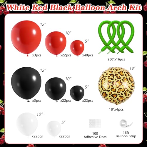 Image of JOGAMS 182Pcs Betty Party Decorations,Leopard Cheetah Print Party Decorations with Matte White Cheetah Foil Balloons for Bachelorette Birthday Baby Shower Vintage Retro Party
