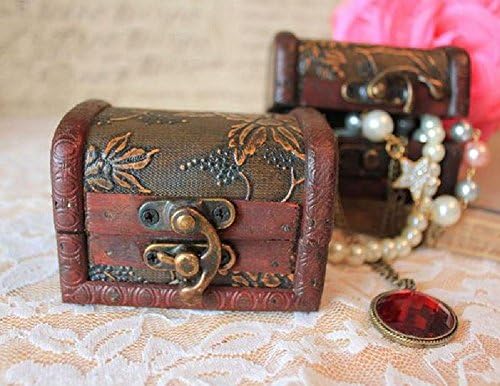 Vicky Store Retro Vintage Jewelry Pearl Necklace Bracelet Gift Box Storage Container Organizer Wood Case #01