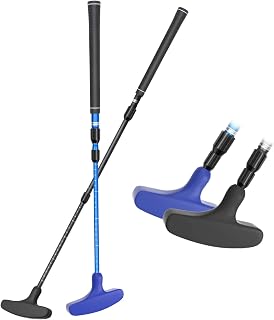 ToVii Putter de golf, mini putter de golf con eje de aleación de aluminio ajustable para hombres y mujeres, mini palos de golf bidireccionales para diestros o zurdos, putter de golf junior con agarre