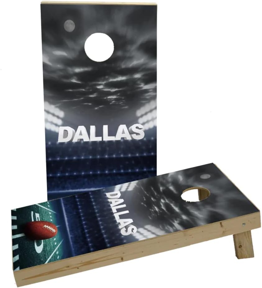 Dallas Football Themed Custom Cornhole Board Game Set