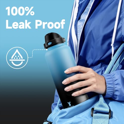 Image of Meoky 64 oz Insulated Water Bottle with Straw, Half Gallon Water Jug