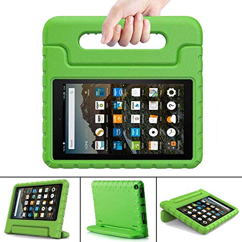 Image of FINDING CASE for Amazon Fire HD 8 Tablet | 8 HD Display Case(8th/7th/6th Gen - 2018, 2017, 2016 Release) - ShockProof Handle Foam Stand Kids Protective Cover for Fire HD 8 Kids Tablet green