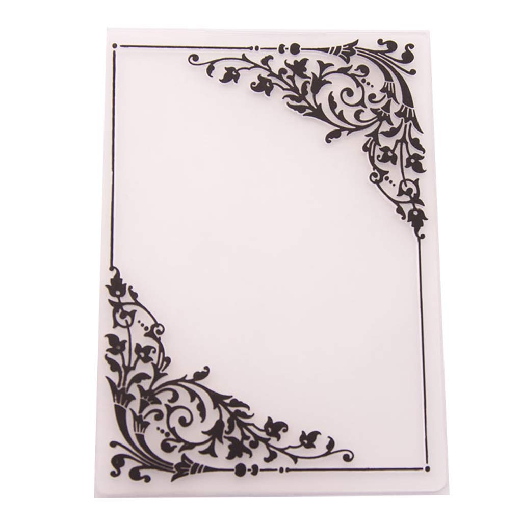 Flower Embossing Stencil Plastic Embossing Stencil for Scrapbooking Card Making Crafts Invitations Album Decoration Photo Frame
