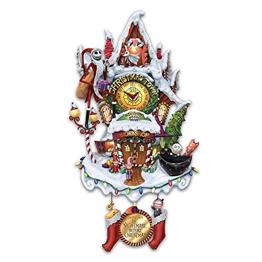 The Bradford Exchange Tim Burton's The Nightmare Before Christmas Town Cuckoo Clock: Lights and Music