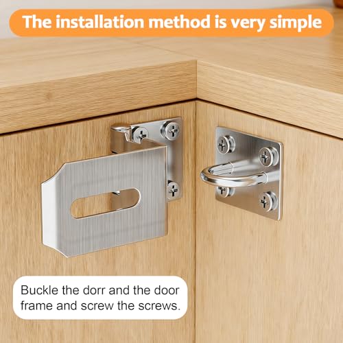 Image of 90 Degree Right Angle Padlock Hasp, 4 Inch, 2 Set