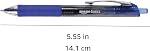 Amazon Basics Stylos d'écriture fin point lisse, rétractable, bleu, 0.7mm, paquet de 12