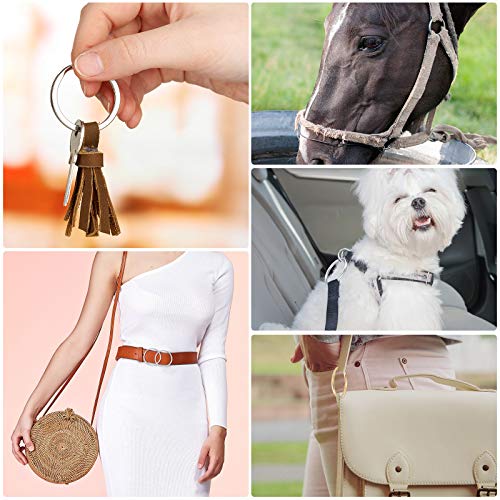 35 Pieces Metal O Ring Multi-Purpose Metal O Ring Non-Welded O Ring Round Metal Key Ring For Keychains Macrame Dog Leashes Camping Belt Hardware Bag Rings Diy Accessories, 5 Sizes (Colorful) #TOP4