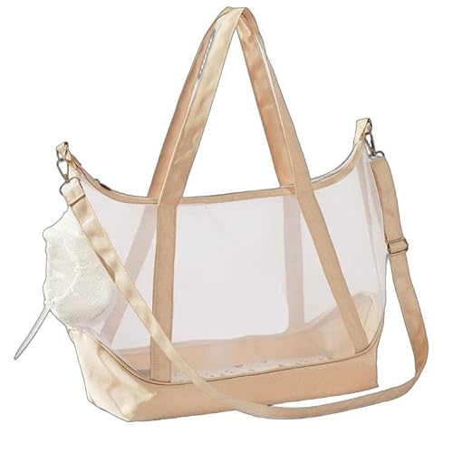 【ネコちゃん用☆軽量メッシュバッグ】キャリーバッグ ペットキャリーバッグ 猫 ペットバッグ ゲージバッグ 旅行 お出かけ 通院 エミリースタイル emilystyle (ベージュ)