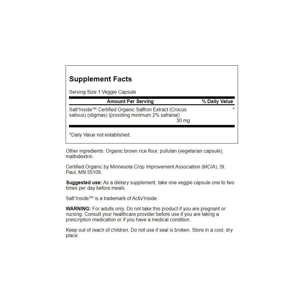 Swanson Saffron ExtractHerbal Supplement Organic Nepal Ubuy