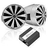 Lanzar Motorcycle Waterproof Speaker Amplifier System Set of 3 Inch 700W Weatherproof Speakers, AUX in - Handlebar Mount Mini Stereo - for ATV,Motorbike OPTIMC90 Black, 16.00in. x 10.00in. x 5.00in.