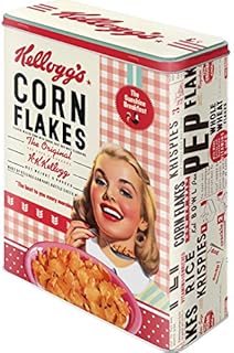 Nostalgic-Art 30324 - Kellogg's - Girl Corn Flakes Collage, Storage Tin Box XL