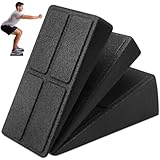 3 Piezas Cuña Sentadillas Espuma EPP Antideslizante Negro, Tablero Inclinado Squat Ajustable y Portátil, Equipo Fitness Ajuste Multiángulo para Entrenamiento Gym, Estiramiento & Fuerza Pantorrillas