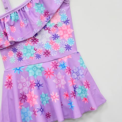Nd Girls Encanto Mirabel Swimsuit Luisa Isabela One Piece Bathing Suit Adjustable Strap Ruffle Swimwear (As1, Age, 5_Years, 6_Years, Isabela, 130) #TOP4
