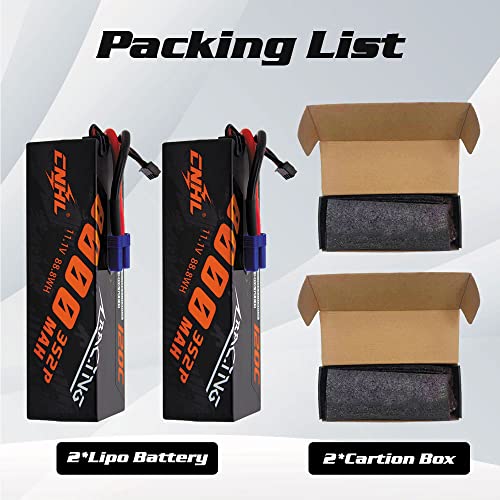 CNHL 3S Lipo Battery 8000mAh 120C 11.1V Lipo Battery with EC5 Plug Connector for RC Car Truck Boat 1/10, 1/8,1/12 LOSI Associated Racing Hobby(2 Packs) by CNHL - Image 6