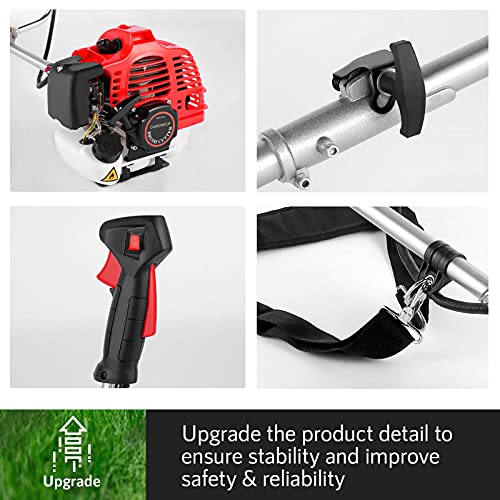 Gas Weedwacker 58Cc 2-Stroke Weed Wacker 4-In-1Gas Powered String Trimmer 18" Brush Cutter, For Grass/Heavy Bush/2023 Upgrade(Red) #TOP3