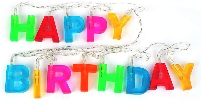 Crackles Happy Birthday Alphabet Light Letters for Kids/Adult/Wife/Husband Birthday Party Decoration