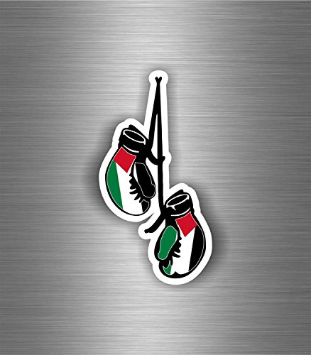 Akachafactory Autocollant Sticker Voiture Moto Gant de Boxe Drapeau JDM Palestine palestinien