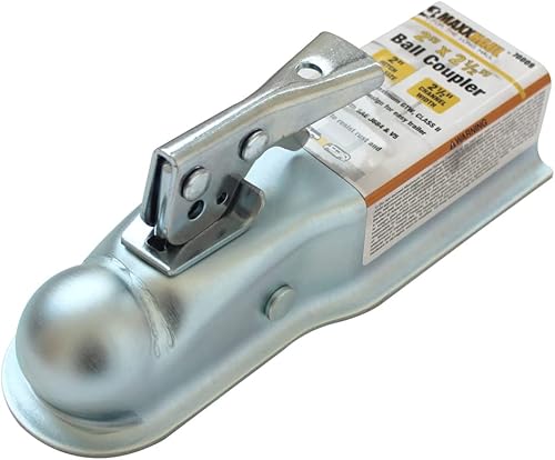 Miniatura 8 de MaxxHaul 70010 Acoplador de remolque de lengua recta de 3 pulgadas, canal de 2 pulgadas, bola de 2 pulgadas, 3,500 libras