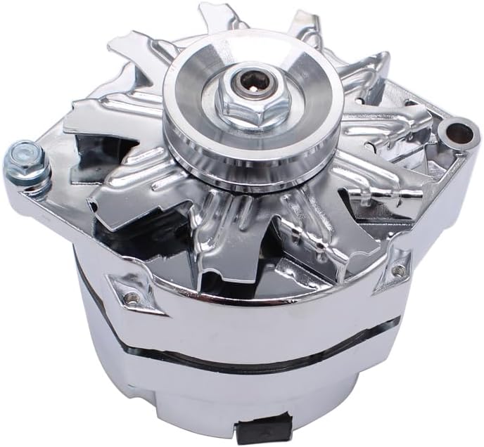 Chrome Alternator for 110Amp 1 Wire Self Exciting Street Rod GM 305 350 BBC SBC