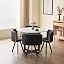 White Table + 4 Black Chairs