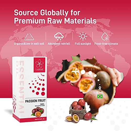 Asakuki Passion Fruit Essential Oils For Diffusers, Candle&Soap Making-Premium Aromatherapy Oil F With Fruity Scent-10Ml(1/3 Oz) #TOP3