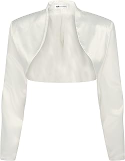 Formal Long Sleeve Satin Bolero Shrug - Buy now