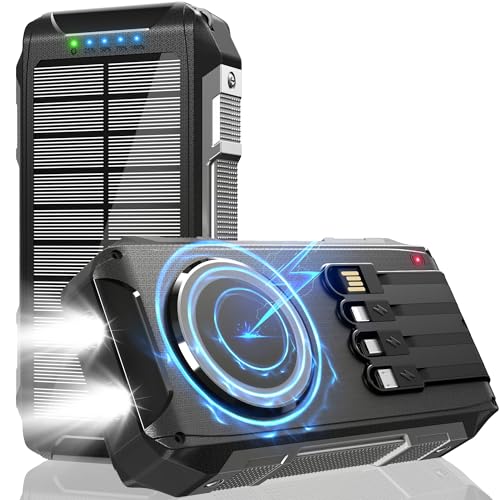 Batería externa con linterna para camping y aventuras al aire libre