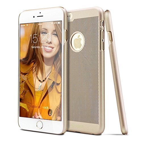 iPhone 6S Plus Case, TOTU iPhone 6 Plus Cover Ultra Slim [Slim Fit Series] [Fingerprints Proof] Snap-on [Exact Fit] Super Lightweight No Bulkiness Hard Case for iPhone 6 Plus (2014) / iPhone 6S Plus (2015), Champagne Gold