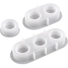 3 Pcs Round Candle Holder Molds,Tealight Candle Holder Silicone Molds Flower Pot Jewelry Trinket Container Silicone Mold for DIY Crafts Candlestick Wedding and Home DecorColor3 Styles Sizes