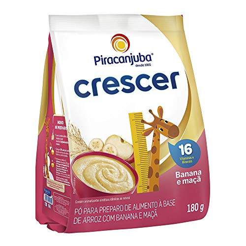 Cereal Infantil Piracanjuba Crescer Banana e Maçã 180g Pouch