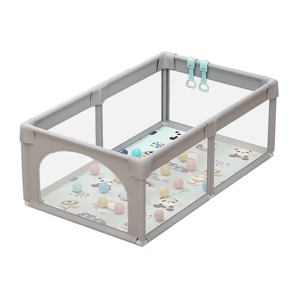 LOVEYBEAUTY Baby Playpen Play Pens for Babies and Toddlers Baby Fence Baby Play Yards for Indoor & Outdoor with Breathable Mesh Anti-Fall Playpen (180 x 120CM)
