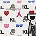 KARL LAGERFELD PARIS WOMENS HANDBAGS COSMETIC BAG,MULTI/WHITE,1SZ