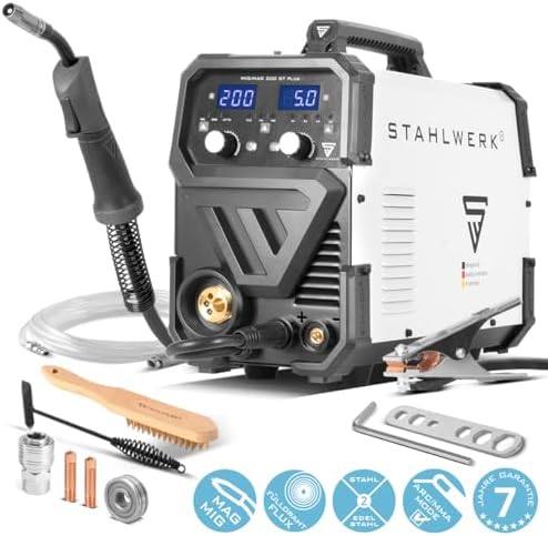 Bild 1 - STAHLWERK Schweißgerät MIG/MAG 200 ST – IGBT Inverter mit 200 A, Schutzgasgerät mit synergischem Drahtvorschub, FLUX/Fülldraht geeignet, Lift-TIG und MMA/E-Hand (ARC) funktionsfähig