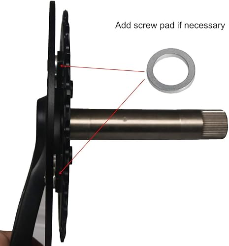 Vista 6 de GANOPPER 104 BCD Guía de cadena Bashguard MTB Juego de biela de cadena para 30T 32T 34T 36T 38T 40T 42T Anillo de cadena 30T,32T,34T