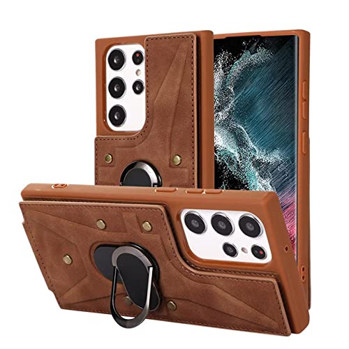 Coque portefeuille Samsung S22 S21 S20 FE anti-chute étui cuir avec anneau