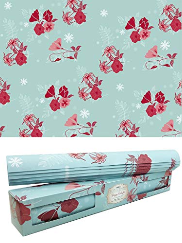 Scentennials Scented Drawer and Shelf Liners - Poppy Floral Print - Twelve (12) Large 16.5 x 22 Inch Non-Adhesive Sheets - Perfect for Closet Shelves and Dresser Drawers (Poppy Delight)