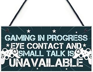 RED OCEAN Funny Gaming Bedroom Door Sign Novelty Gamer Gifts Accessories Birthday Gift For Brother Son Dad
