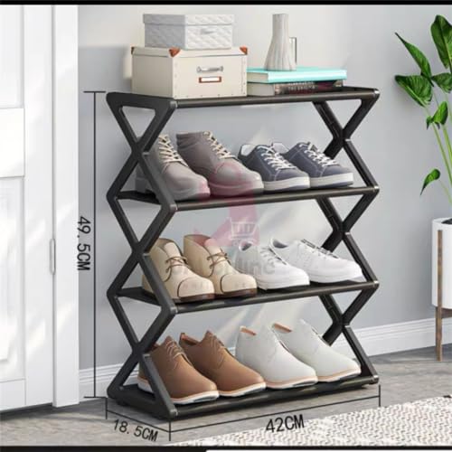 Sapateira Prateleira Sanfonada 4 Andares Organizadora Plástico Multiuso Sapatos Livros Brinquedos