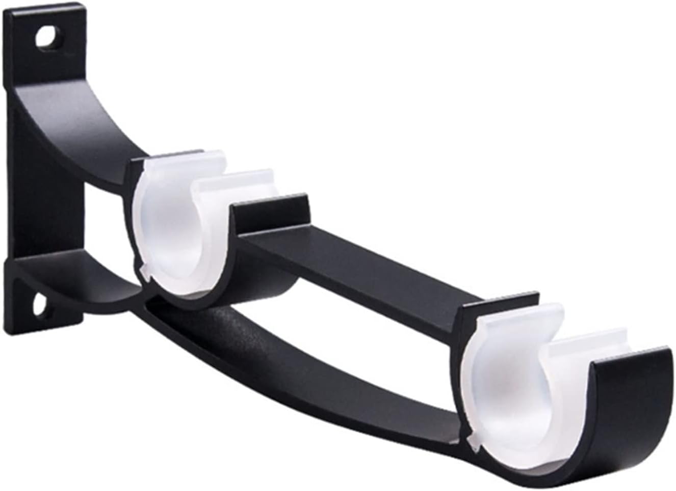 Support Hooks for Drapery Poles，Curtain Pole Brackets，Double Curtain Rod Brackets Window Holder Home Decor Side Top Mounted Easy to Install