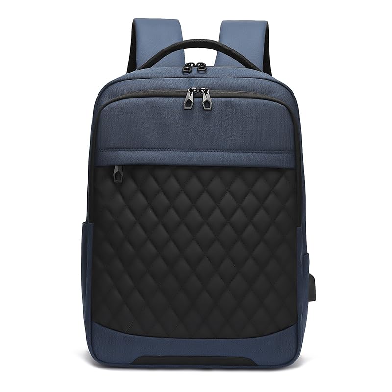 ZAFIN- Mochila Notebook Dell Acer HP Lenovo Macbook Asus Masculina Com Entrada USB Impermeável Resistente e Reforçada 28L (AZUL)