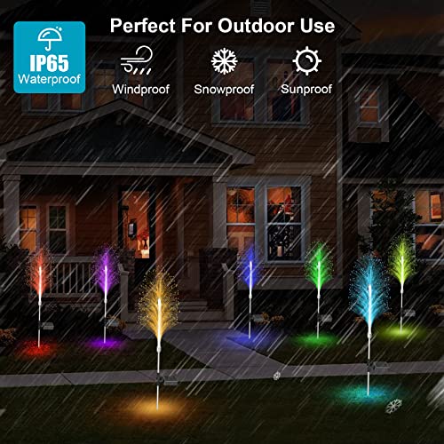 Rwnxkarn Solar Garden Lights Waterproof 3 Pcs, Flower Lights Outdoor Decorations, Solar Yard Decorative Colorful, Stake Landscape Tree Light For Patio Lawn Pathway Party Xmas Decor #TOP4
