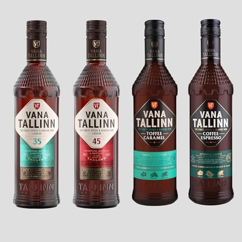 Vana Tallinn Set 4 Flaschen á 500 ML (Toffee Caramel, Coffee Espresso, Original 35%, 45%)